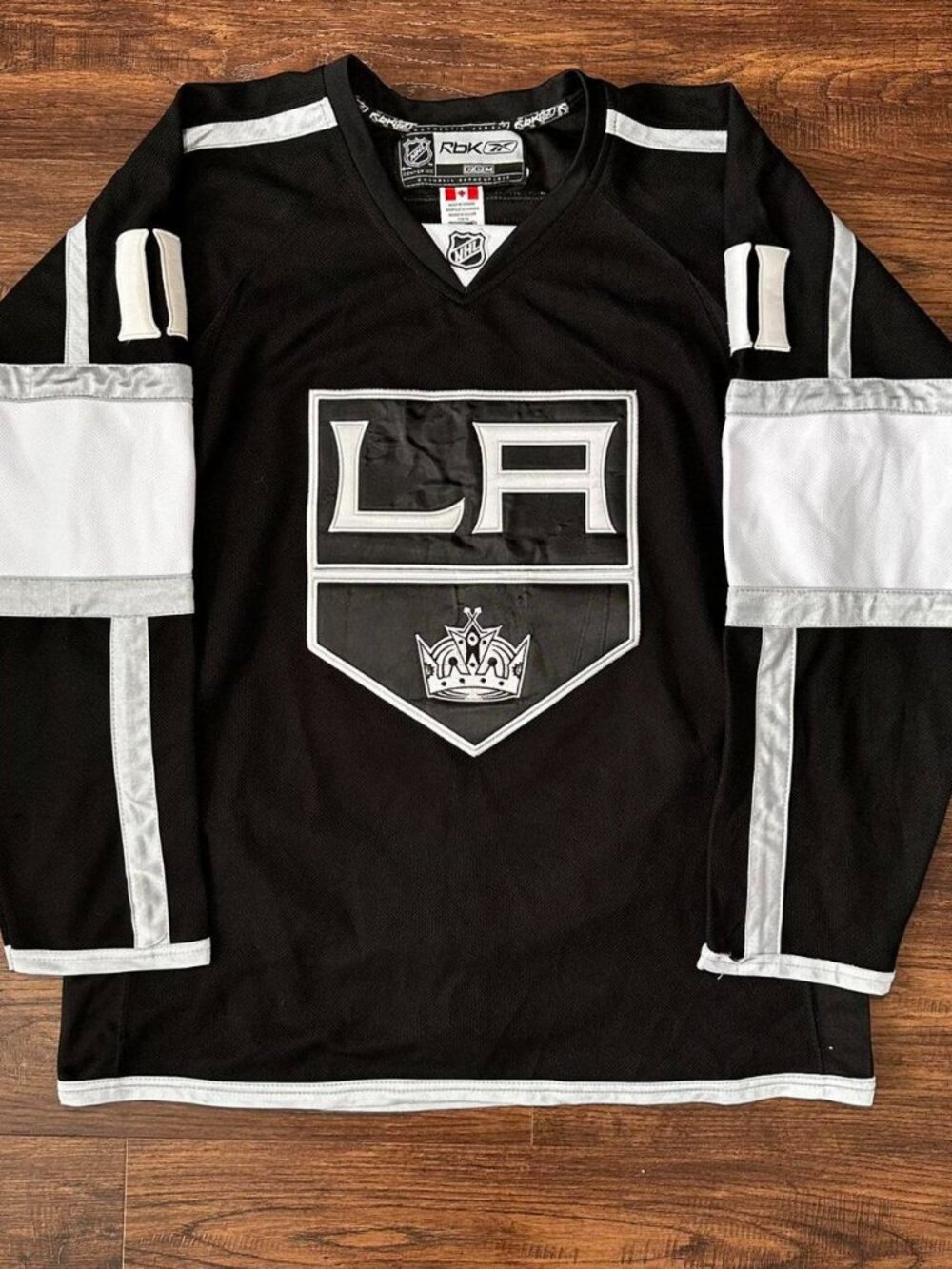 REEBOK LOS ANGELES KINGS ANZE KOPITAR JERSEY BLACK - 50 (LARGE)